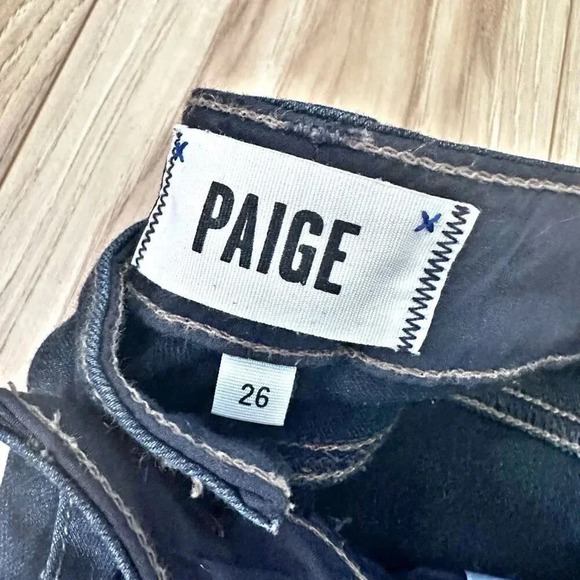 PAIGE DENIM | Skyline Skinny Jeans Blue Dark Wash | Size 26, 4 - Picture 5 of 12